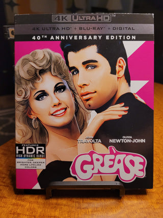 Grease: 40th Anniversary Edition - 4K/UHD + Blu-ray w/ Slipcover (Paramount) *PRE-OWNED*