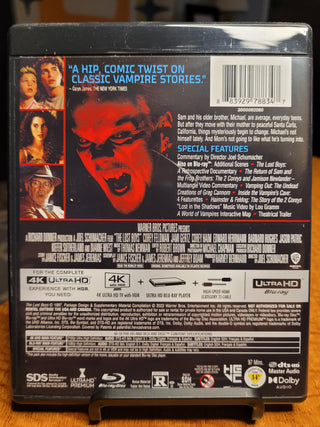 The Lost Boys - 4K/UHD + Blu-ray w/ Slipcover (Warner) *PRE-OWNED*