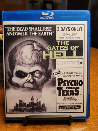 The Gates of Hell / Psycho From Texas - Blu-ray Double Feature w/ Glow in the Dark Slipcover (Dark Force Entertainment + Code Red) *PRE-OWNED*