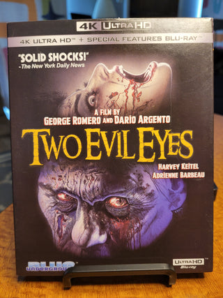 Two Evil Eyes - 4K/UHD w/ Slipcover (Blue Underground) *PRE-OWNED*