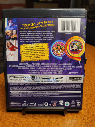 Willy Wonka & the Chocolate Factory - 4K/UHD + Blu-ray w/ Slipcover (Warner Bros.) *PRE-OWNED*