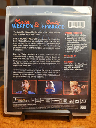 Murder Weapon / Deadly Embrace [Blu-ray + DVD Double Feature w/ Limited Edition Slipcover] *PRE-OWNED*