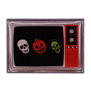 Halloween III Silver Shamrock Mask TV Pin
