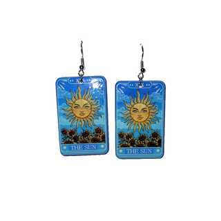 Sun Tarot Card Acrylic Earrings